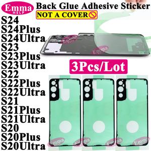 삼성 S23 울트라 S22 S23 S24 플러스 S20 후면 커버용 배터리 커버 스티커 3개, 방수 접착 테이프