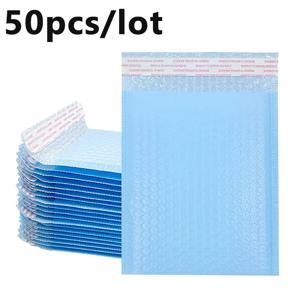50Pcs 버블 봉투 셀프 인감 블루 배송 포장 포장 가방 소규모 비즈니스 용품 메일러 배달 패키지 가방 사무실