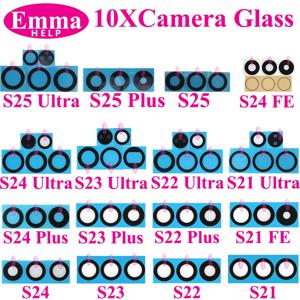 10set 백 카메라 유리 렌즈 스티커 삼성 갤럭시 S24 S25 울트라 S23 FE 플러스 S24 + S22 S21 S20FE 후면 카메라 커버 렌즈