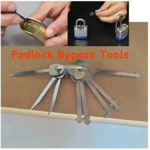 마스터 키 스켈레톤 잠금 후크 워드드 픽 오픈 도어 키 세트 도구, 도어 잠금 개방용 키체인 마스터 키, 모든 문 열기용