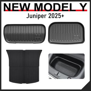 2025 2026 테슬라 모델 Y 주니퍼용 앞뒤 트렁크 매트, 카고 매트, 뒷좌석 커버, 시트백 라이너 패드 보호 액세서리