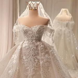 2025 맞춤 제작 웨딩드레스 고급 슬리브리스 우아한 비즈 장식 머메이드 웨딩드레스 플러스 사이즈 웨딩드레스 특가 판매