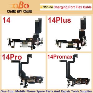 iPhone 14 Plus 14 Pro Max용 충전 포트 플렉스 케이블 마이크 리본 플렉스가 포함된 검정색 흰색 USB 충전기 독 커넥터(1PC)