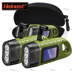 야외용 LED 핸드 프레싱 다이나모 태양열 크랭크 전원 손전등 토치 라이트 핸드 프레스 크랭크 캠핑 램프 조명 (야외 및 가정용)