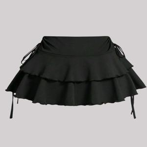 새롭고 세련된 단색 캐주얼 다용도 여성용 큰 사이즈 스커트