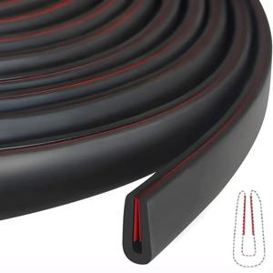 3미터 자가 접착 고무 에지 트림, 판금용 EPDM 소재 블랙 U자형 에지 보호대