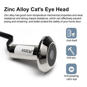 HD 2.4인치 디스플레이 스마트 전자 도어 미러 120 °   광각 비디오 초인종 비디오 감시 카메라 주택 보안 초인종