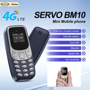 SERVO BM10 4G 미니 휴대폰 통화 녹음 단축 다이얼 블랙리스트 알람 시계 버튼 소형 백업 휴대폰 듀얼 SIM 대기