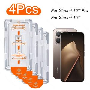 Oleophobic 코팅 먼지 없는 화면 보호기 유리 Xiaomi 15T Pro 유리용 쉬운 설치 Xiaomi 15T Pro 강화 유리