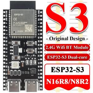 ESP32-S3 와이파이 BT 모듈 개발 보드, 아두이노 IDE ESP32-S3-WROOM1 N16R8 N8R2 44 핀 C타입 16MB 플래시, 8M PSRAM ESP32 S3