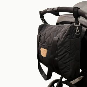 대용량 휴대용 숄더 크로스백 - 외출용 수납 블랙 부모 가방