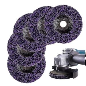 1개 100/115/125mm 다이아몬드 연마 휠 플랩 디스크 코랄 디스크 폴리 스트립 디스크 앵글 그라인더용 페인트 녹 제거 청소 도구