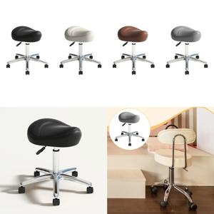 바퀴가 달린 인체공학적 원형 회전 의자 높이 조절 가능 스파 살롱 스툴 커피숍 마사지 홈용