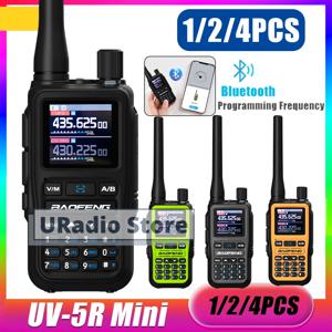 바오펑 UV-5R 미니 무전기 USB-C 999채널 블루투스 프로그래밍 듀얼 PTT 블랙 그레이 오렌지 그린 색상 어린이 선물용 5R 미니