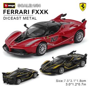 Bburago 1:64 페라리 FXXK 합금 자동차 모델, 정적 다이캐스팅 모델, 어린이 크리스마스 소년 선물 장난감
