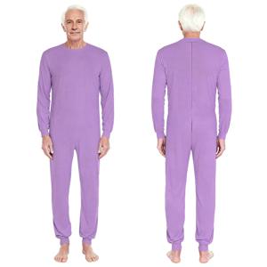성인용 적응형 의류 알츠하이머 치매 방지 백 지퍼 점프수트 노인 특수 필요 장애인용 수면복