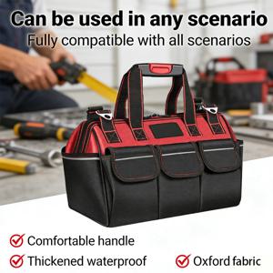 전문가용 공구 가방 옥스포드 천 전기 기술자 렌치 방수 터프빌트 작업 다기능 정리 수납 공구 가방