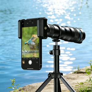 APEXEL 신형 메탈 36배 줌 렌즈 삼각대 포함 유니버설 클립 망원경 아이폰 삼성 모든 스마트폰 캠핑 스포츠용