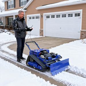맞춤형 자동 상업용 잔디 깎는 기계 - 겨울철 제설용 신형 원격 제어 크롤러 잔디 깎는 기계