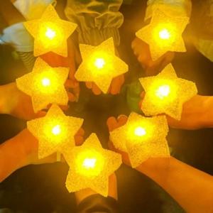 LED 스타 핸드홀드 스타 나이트 램프 댄스 공연을위한 미끄럼 방지 밴드 라이트 램프 빛나는 무대 소품 파티 용품 어린이 선물