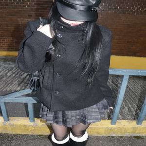 Y2K 단색 여성 코트 스트리트웨어 다목적 캐주얼 패션 빈티지 2000s 미적 하라주쿠 오 넥 슬림 코트 이모 걸스