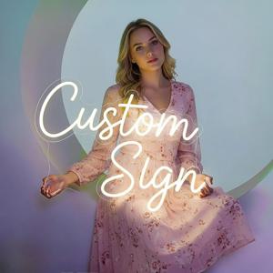 맞춤형 LED 네온사인, 개인 맞춤형 이중 라인 텍스트 조명, 독특한 벽 장식, 가정, 침실, 아이 방, 사업장용, 완벽한 선물