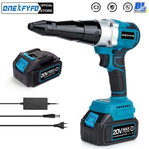 전기 18V 브러시리스 리벳건 무선 리벳 너트건 자동 리벳 리튬 배터리 LED 라이트 포함 (18V 배터리용)