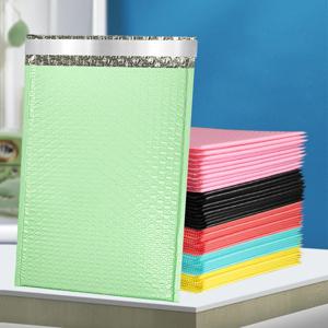 파란색 및 녹색 플라스틱 버블 봉투, 충격 방지 패딩 봉투, 대형 배송 가방, 익스프레스 패키지, 50 개, 24x28cm