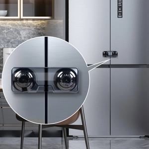 EUDEMON Childproof 투명 냉장고 잠금 장치, 아기 안전 프랑스어 냉장고 도어 잠금 장치, 냉동고 잠금 장치, 보이지 않는 찬장 잠금 장치