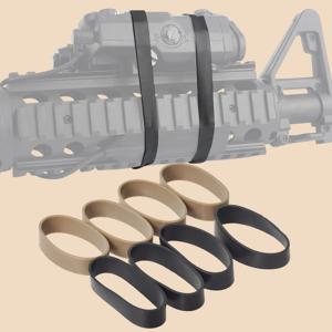 전술 4 개/대 DBAL A2 PEQ15 손전등 레이저 시력에 대 한 고강도 탄성 고무 링 사냥 Airsoft Rilfe 고무 밴드