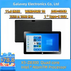 새로운 11.6인치 윈도우 10 태블릿 PC 인텔 아톰 Z8350 2GB 램 32GB 저장용량 태블릿 1920 x 1080 IPS 해상도 사무용/학습용 PC