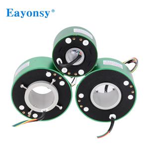 스루 홀 알루미늄 합금 샤프트 슬립 링, 전기 커넥터 전도성 링, 전원 로터리 조인트, 360 도 회전