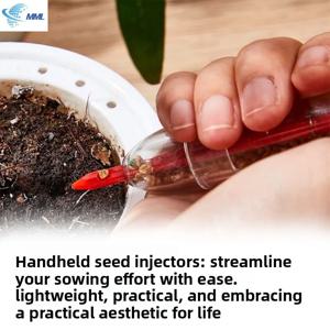 수동 씨앗 파종기 - 채소/꽃용 깊이 조절 가능한 수동 심기 도구, 씨앗 간격 조절 기능이 있는 가벼운 정원 도구