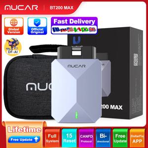 MUCAR BT200 MAX 평생 무료 자동 OBD2 스캐너 전체 시스템 15가지 리셋 CAN-FD 양방향 ECM TCM ABS 자동차 진단 도구
