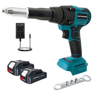 브러시리스 핸드헬드 전기 리베터 건, 무선 가정용 전동 공구, 마키타 18V 배터리용, LED 조명 포함 스크루 드라이버, 5.0mm