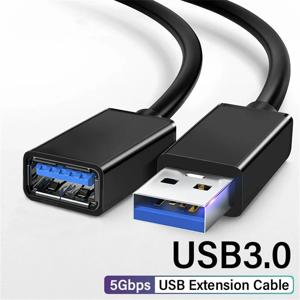 USB 3.0 연장 케이블 남성-여성 5Gbps 케이블 빠른 전송 데이터 케이블 0.5/1/1.5/2/3/5M 컴퓨터-모바일 하드 드라이브 TV용