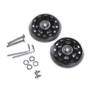 2Pcs 수하물 가방 교체 바퀴 차축 수리 부품 70*24mm