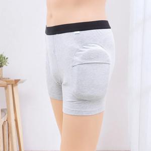노인 남성 여성 엉덩이 보호 팬티, 추락 골절 방지 속옷, 엉덩이 보호 반바지, 중간 높이 허리 복서 팬티
