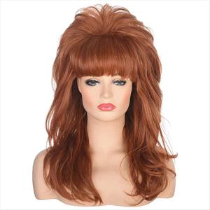HAIRJOY ​​80s 여성 페기 Bundy 벌집 가발 긴 물결 모양의 합성 머리 가발 결혼한 주부 빈티지 의상 코스프레 할로윈