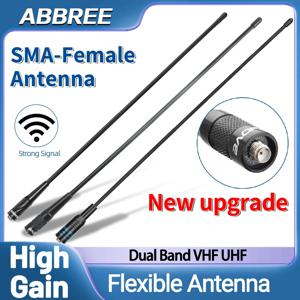 ABBREE 무전기 안테나 AR-771 듀얼 밴드 SMA-암 고이득 안테나 (바오펑 UV-5R UV 21 PRO V2 5RH 콴셩 UV-K5 8 호환)