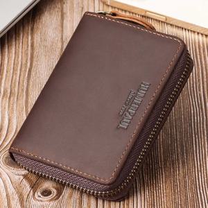 크레이지 호스 가죽 명함 지갑 지갑 RFID 은행/ID/신용 카드 케이스 Anti Demagnetization Organizer Wallets