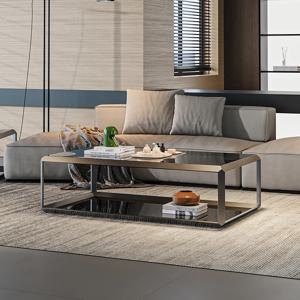 미니멀리스트 이탈리아 카페 테이블 북유럽 창의력 디자이너 유리 커피 테이블 현대 거실 카페 가구 Salontafel FYCT