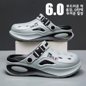 남성 여름 야외 스포츠 비치 샌들 미끄럼 방지 하프 슬리퍼 통기성 EVA 슬립온 사무실 및 해변용 신발