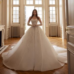 Customzied Strapless 민소매 파란색 우아한 웨딩 드레스 estidos de novia amanda novias amanda novias 공식