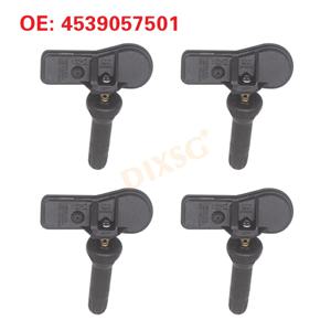 4pcs 새로운 4539057501 4539051701 A4539057501 메르세데스-벤츠 스마트 Forfour Fortwo W454 433MHz 용 자동차 타이어 압력 센서 TPMS