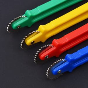 1개 새 플라스틱 가죽 오버스티치 휠 공간 종이 천공 도구 재단사 스티치 마커 기어 룰렛 패치워크 도구