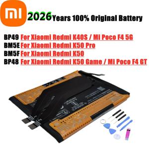 샤오미 K40S K50 Pro K50Pro /K50 게임 / 미 포코 F4 GT 휴대폰용 BP48 BP49 BM5E BM5F 정품 배터리 + 무료 도구