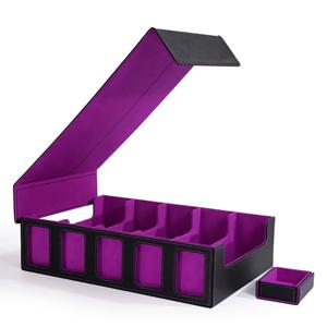 커맨더 디스플레이 주사위 트레이가 있는 트레이딩 카드 보관함, 탈착식 뚜껑이 있는 5열 덱 케이스, TCG 카드용 3900+ 카드 덱 박스