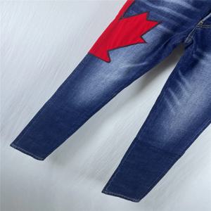 봄/여름 9839 신상 남성 청바지 워싱 프린트 롤업 슬림핏 스키니 블루 진