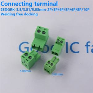 2EDGRK 3.5mm 5.08MM 2/3/4/5/6-12 핀 직각 나사 고정 터미널 블록 커넥터 3.5MM 피치 플러그 + 핀 헤더 소켓 15EDGRK